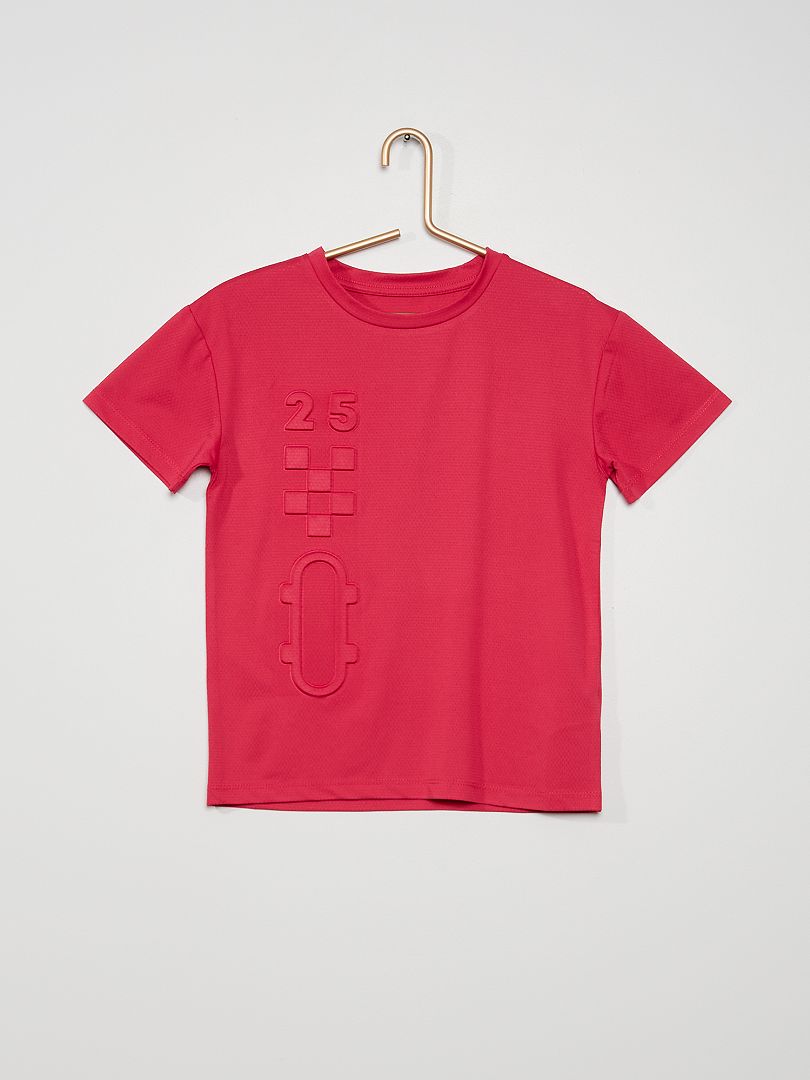 Camiseta deportiva con cuello redondo ROSA - Kiabi