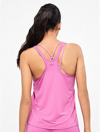 Camiseta deportiva con espalda mariposa de secado rápido