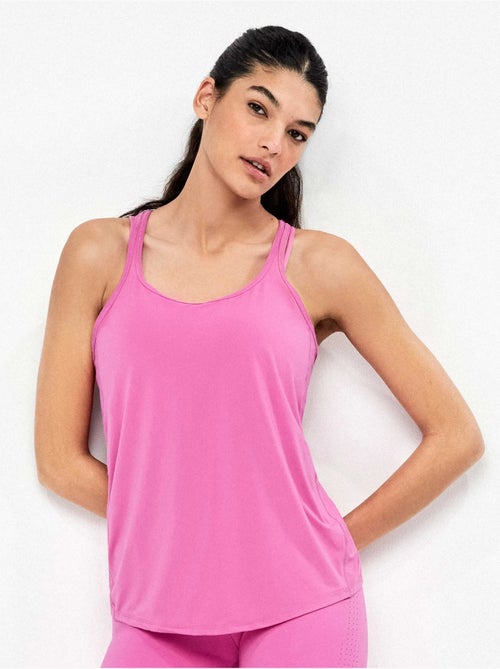 Camiseta deportiva con espalda mariposa de secado rápido - Kiabi