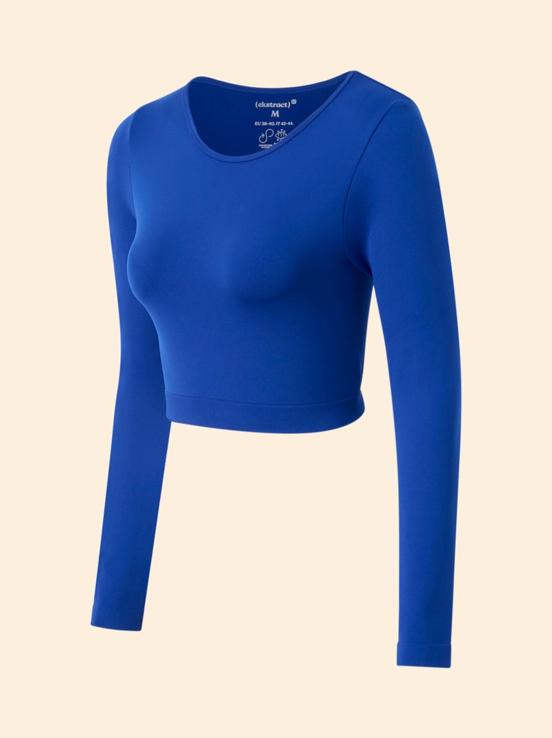 Camiseta deportiva de mangas largas - (ekstract) Azul - Kiabi