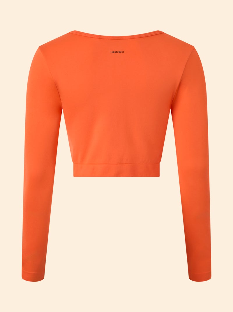 Camiseta deportiva de mangas largas - (ekstract) Naranja - Kiabi