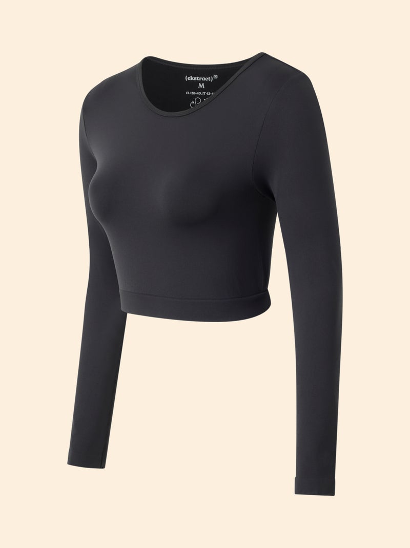 Camiseta deportiva de mangas largas - (ekstract) Negro - Kiabi
