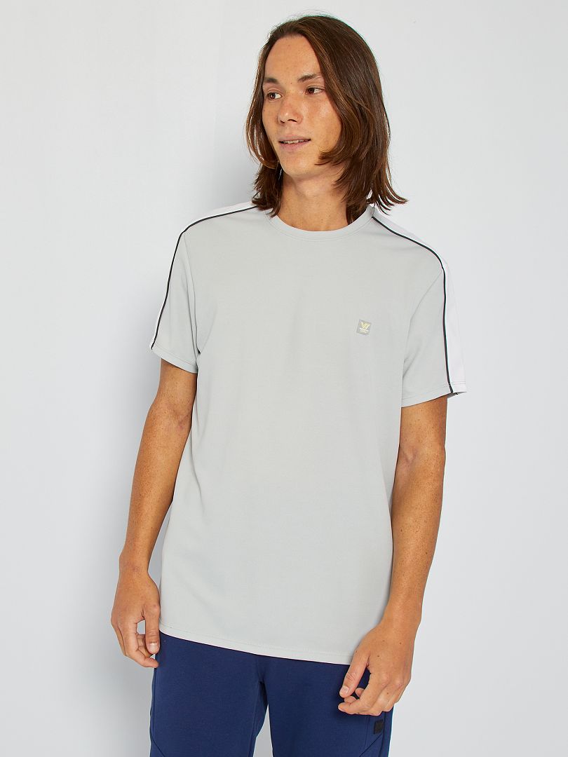 Camiseta deportiva de piqué gris - Kiabi