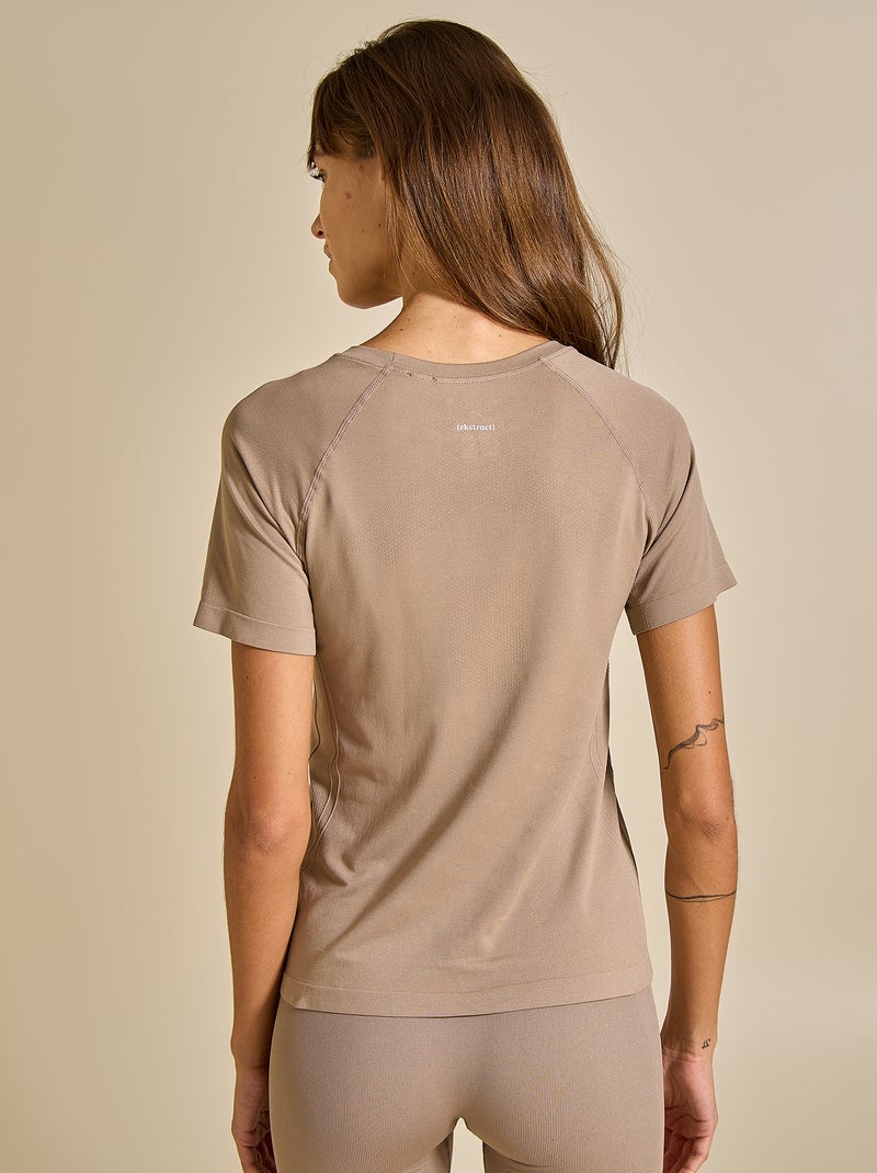 Camiseta deportiva efecto segunda piel - (ekstract) Beige - Kiabi