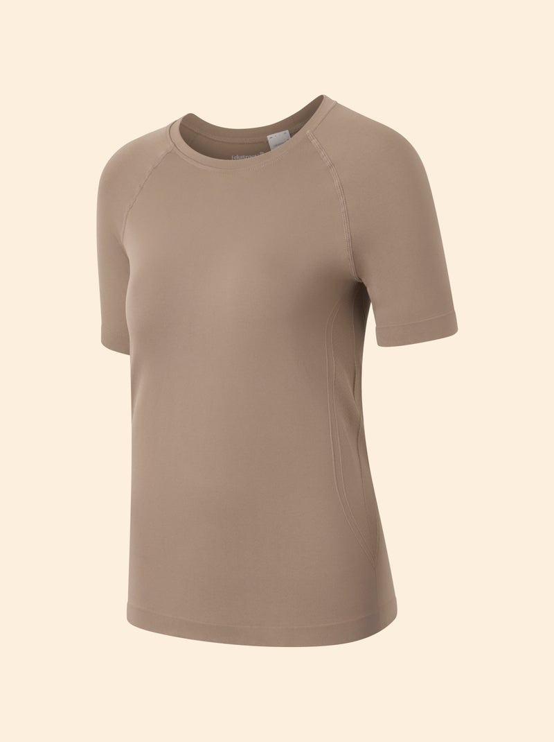 Camiseta deportiva efecto segunda piel - (ekstract) Beige - Kiabi