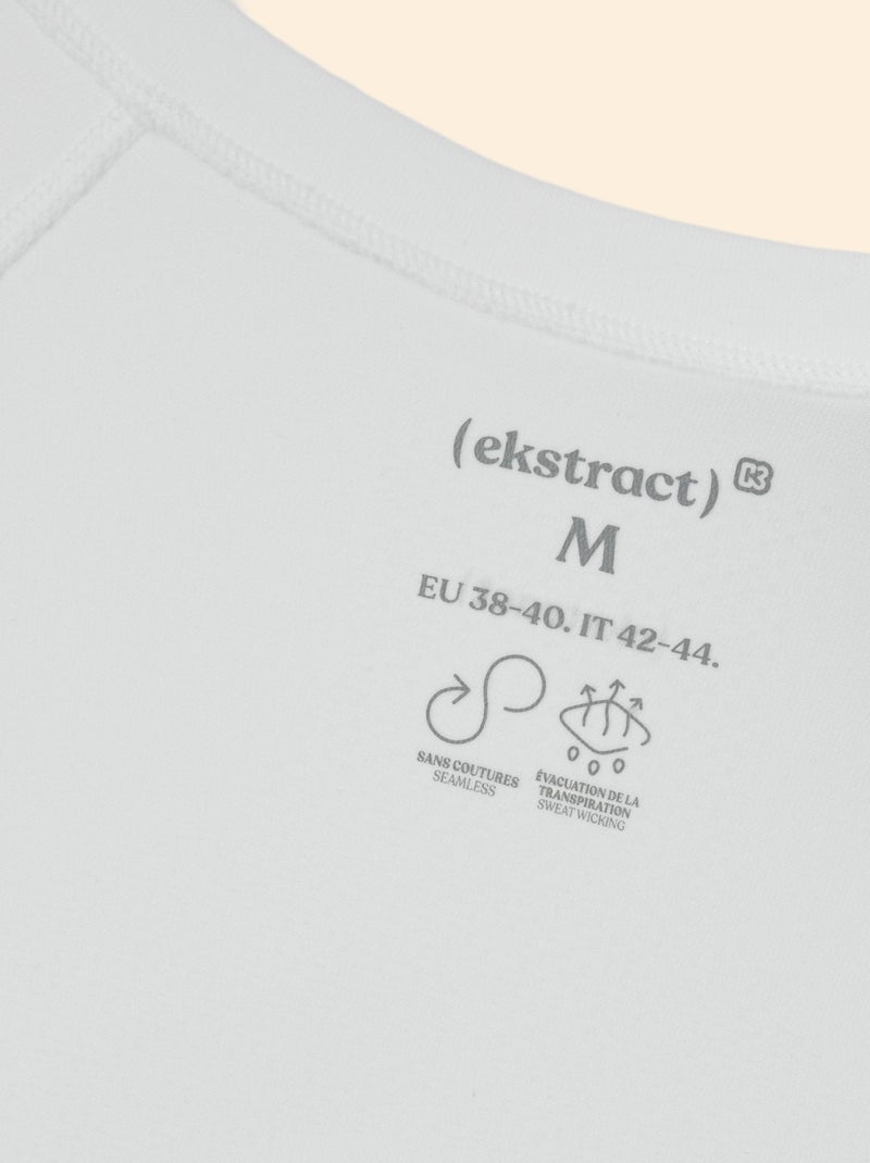 Camiseta deportiva efecto segunda piel - (ekstract) Blanco - Kiabi