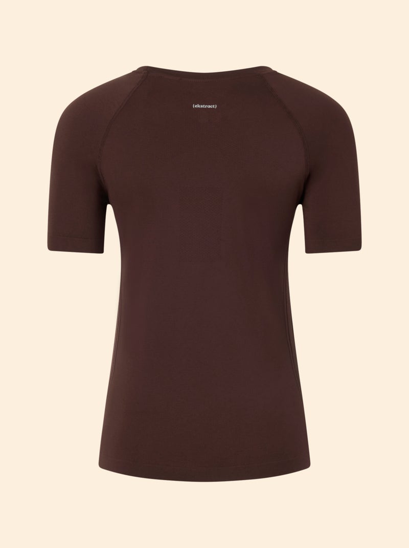 Camiseta deportiva efecto segunda piel - (ekstract) Marron - Kiabi