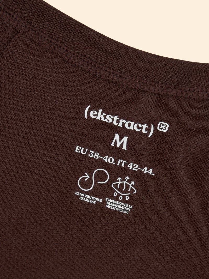 Camiseta deportiva efecto segunda piel - (ekstract) Marron - Kiabi