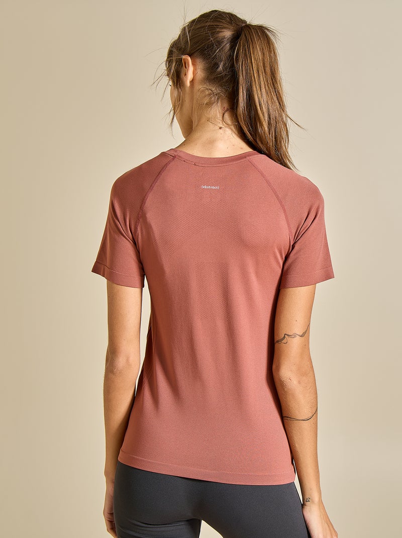 Camiseta deportiva efecto segunda piel - (ekstract) Marron - Kiabi