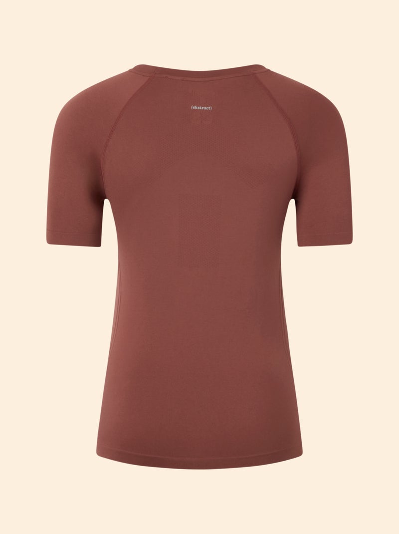 Camiseta deportiva efecto segunda piel - (ekstract) Marron - Kiabi