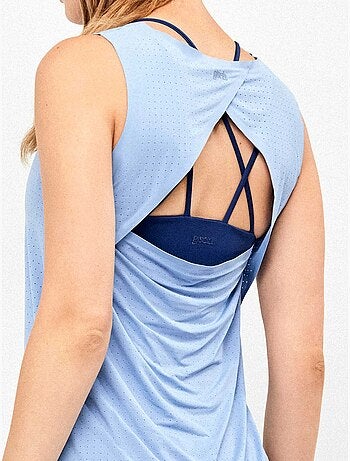 Camiseta deportiva espalda abierta de secado rápido