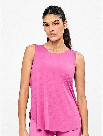 Camiseta deportiva espalda abierta de secado rápido