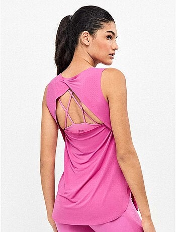 Camiseta deportiva espalda abierta de secado rápido