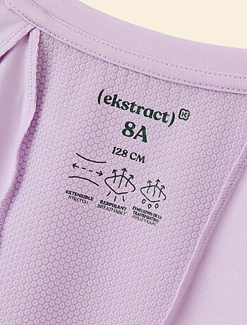Ekstract - Camiseta deportiva fluida de manga corta