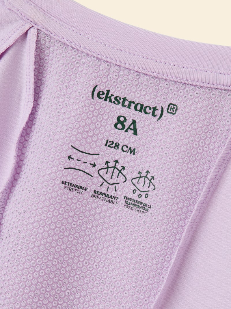 Camiseta deportiva fluida de manga corta (Ekstract) Purpura - Kiabi