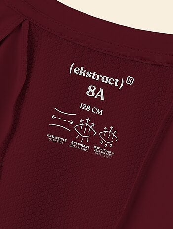 Ekstract - Camiseta deportiva fluida de manga corta