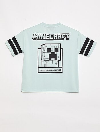 Camiseta deportiva fluida 'Minecraft' de manga corta