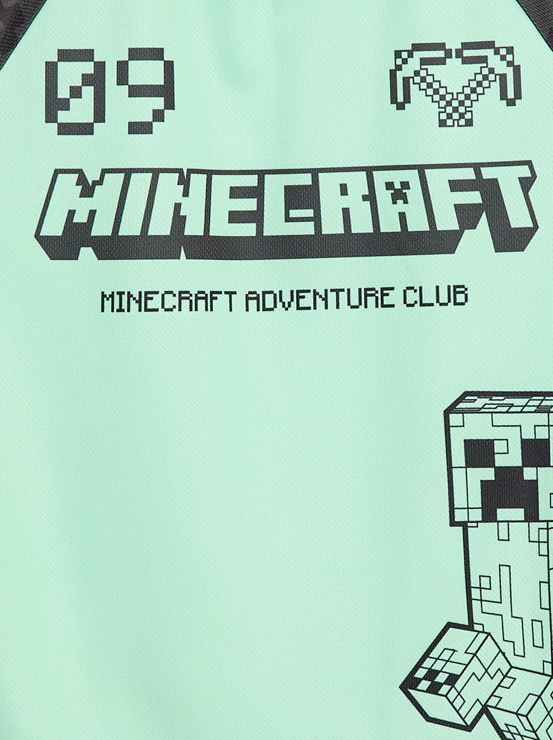 Camiseta deportiva fluida 'Minecraft' Verde - Kiabi