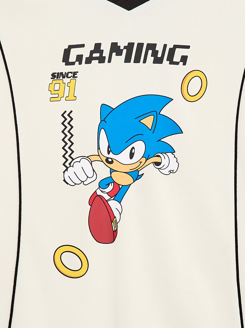 Camiseta deportiva fluida 'Sonic' 'SEGA' Beige - Kiabi