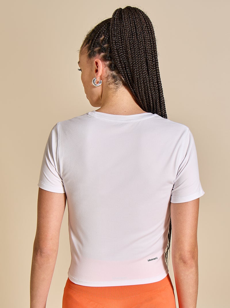 Camiseta deportiva fruncida - (ekstract) Blanco - Kiabi