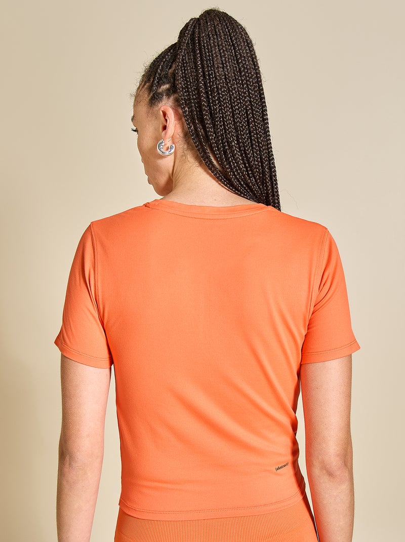 Camiseta deportiva fruncida - (ekstract) Naranja - Kiabi
