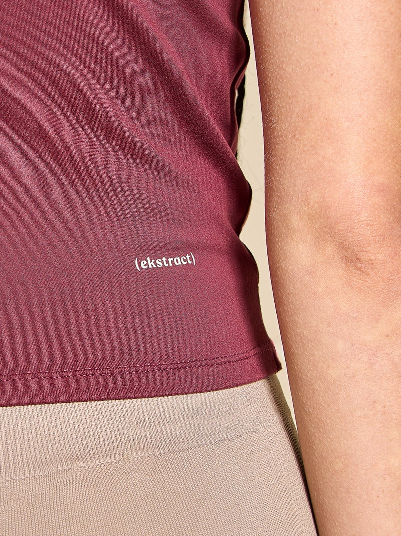 Camiseta deportiva fruncida - (ekstract) Rojo - Kiabi