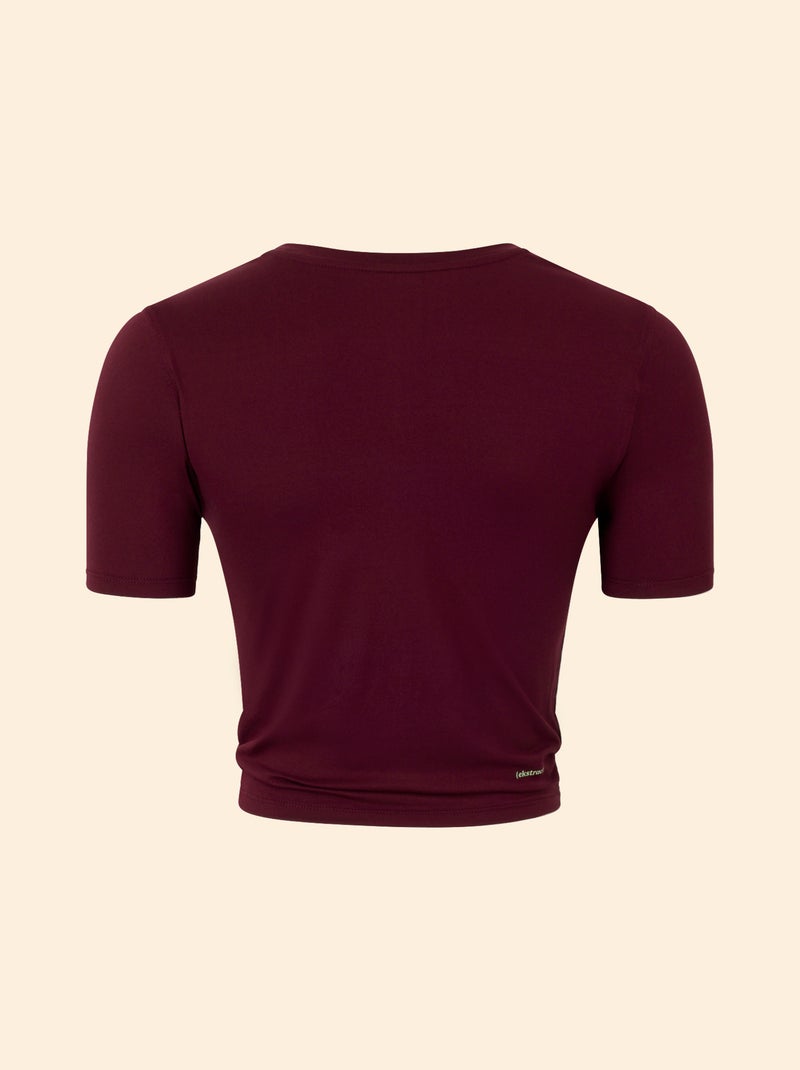 Camiseta deportiva fruncida - (ekstract) Rojo - Kiabi
