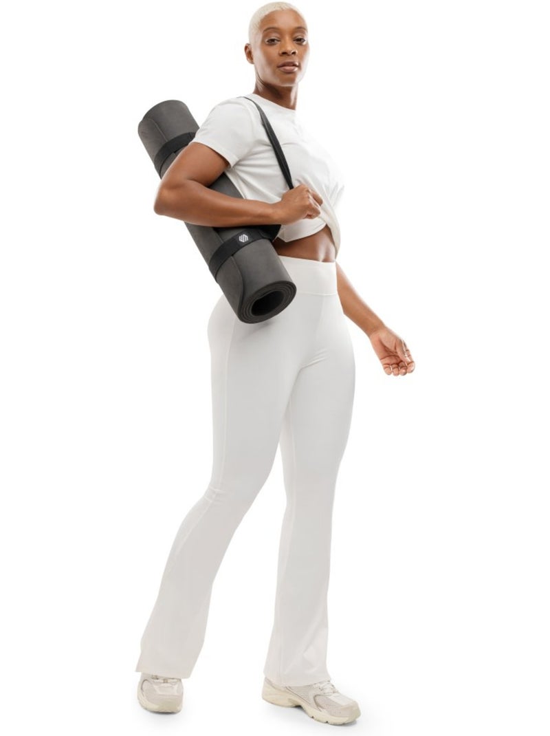 Camiseta deportiva manga corta nudo mujer fitness mujer space Blanco - Kiabi