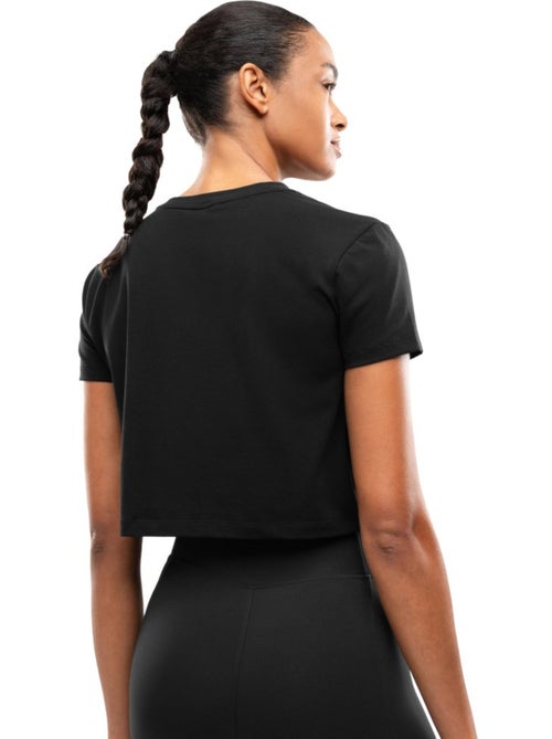 Camiseta deportiva manga corta nudo mujer fitness mujer space - Kiabi Camiseta deportiva manga corta nudo mujer fitness mujer space - Kiabi
