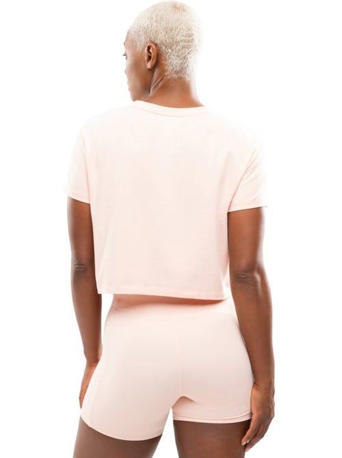 Camiseta deportiva manga corta nudo mujer fitness mujer space - Kiabi Camiseta deportiva manga corta nudo mujer fitness mujer space - Kiabi