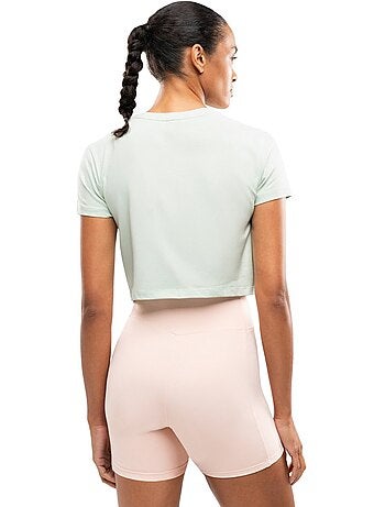Camiseta deportiva manga corta nudo mujer fitness mujer space