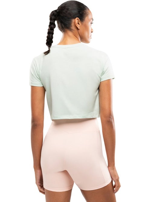 Camiseta deportiva manga corta nudo mujer fitness mujer space - Kiabi Camiseta deportiva manga corta nudo mujer fitness mujer space - Kiabi