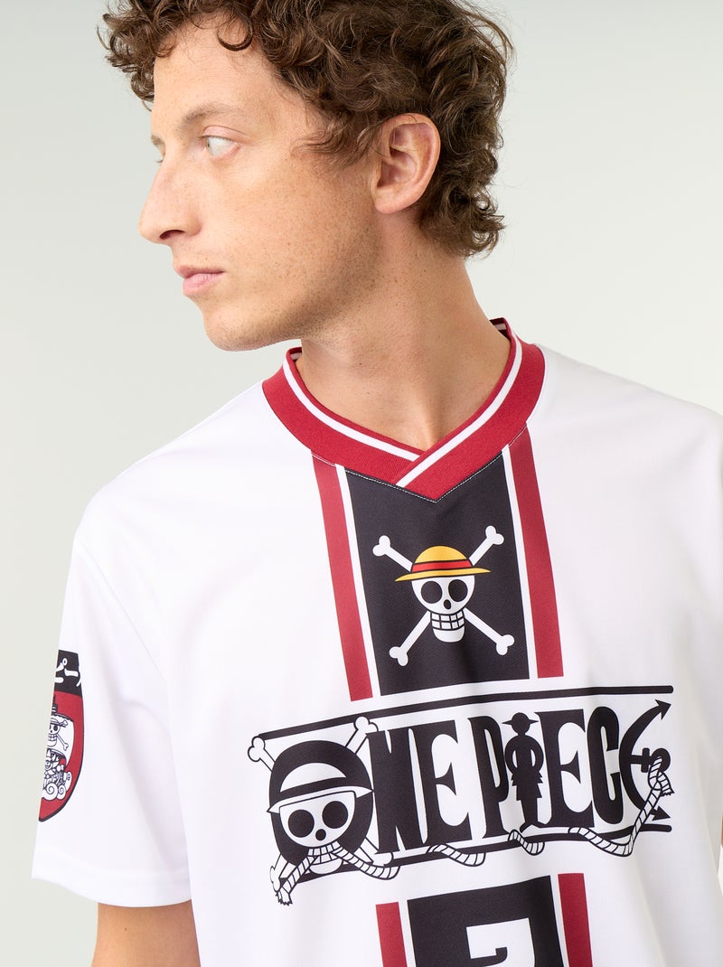 Camiseta deportiva 'One Piece' 'Luffy' de manga corta Blanco - Kiabi