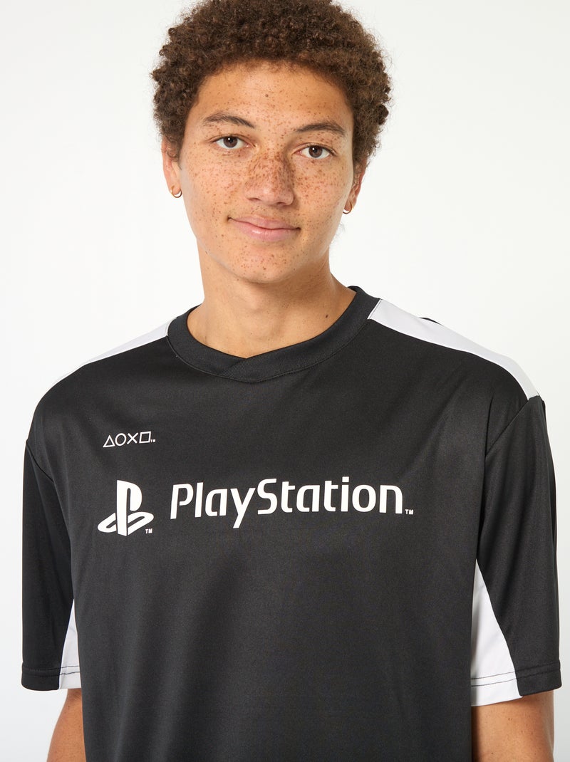 Camiseta deportiva 'Playstation' Negro - Kiabi