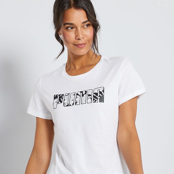camiseta puma blanca mujer