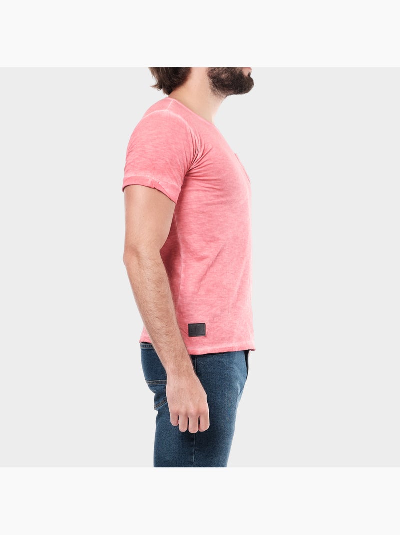Camiseta descolorida Coral - Kiabi