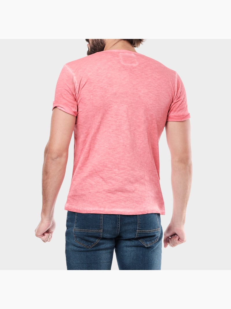 Camiseta descolorida Coral - Kiabi