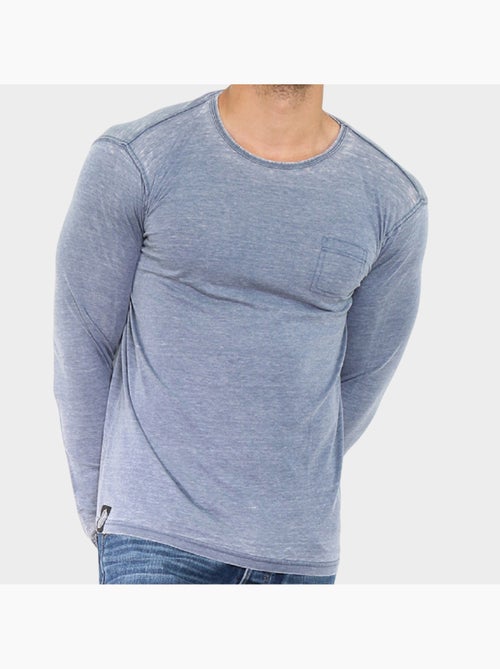 Camiseta descolorida de manga larga - Kiabi Camiseta descolorida de manga larga - Kiabi