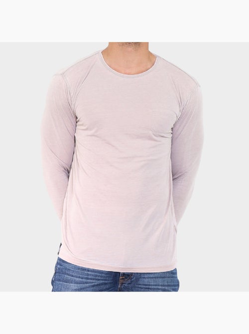 Camiseta descolorida de manga larga - Kiabi
