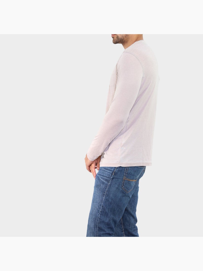 Camiseta descolorida de manga larga Gris - Kiabi