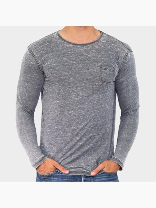 Camiseta descolorida de manga larga - Kiabi Camiseta descolorida de manga larga - Kiabi