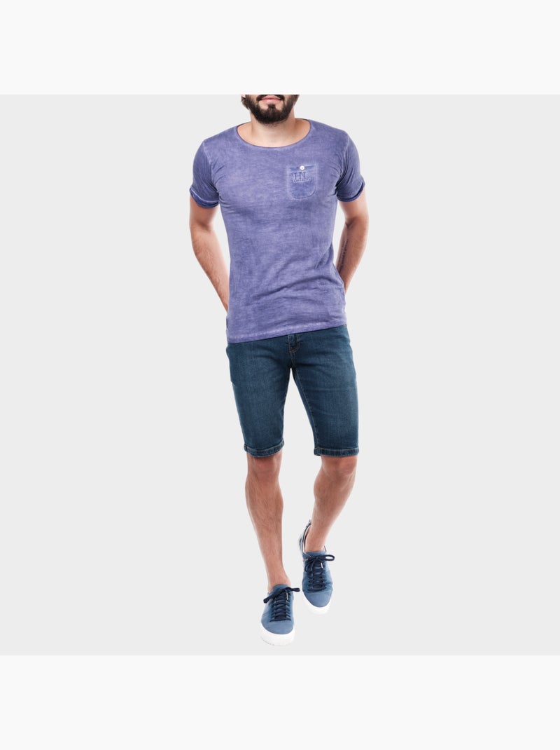 Camiseta descolorida Violeta - Kiabi