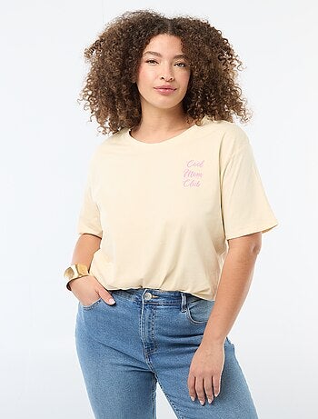 Camiseta 'Día de la Madre' estampada manga corta