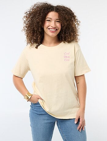 Camiseta 'Día de la Madre' estampada manga corta