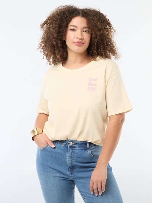 Camiseta 'Día de la Madre' estampada manga corta - Kiabi