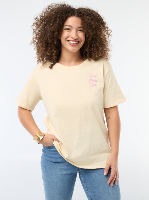 Camiseta 'Día de la Madre' estampada manga corta - Kiabi