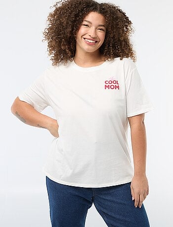 Camiseta 'Día de la Madre' estampada manga corta