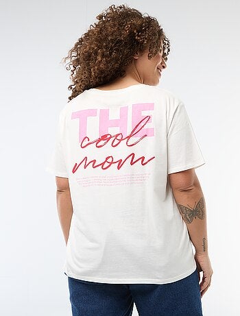 Camiseta 'Día de la Madre' estampada manga corta