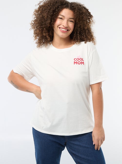 Camiseta 'Día de la Madre' estampada manga corta - Kiabi Camiseta 'Día de la Madre' estampada manga corta - Kiabi