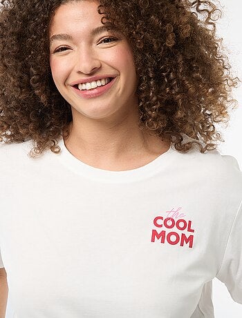 Camiseta 'Día de la Madre' estampada manga corta